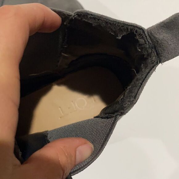 Ann Taylor LOFT Grey Suede Boots Booties - Picture 9 of 9